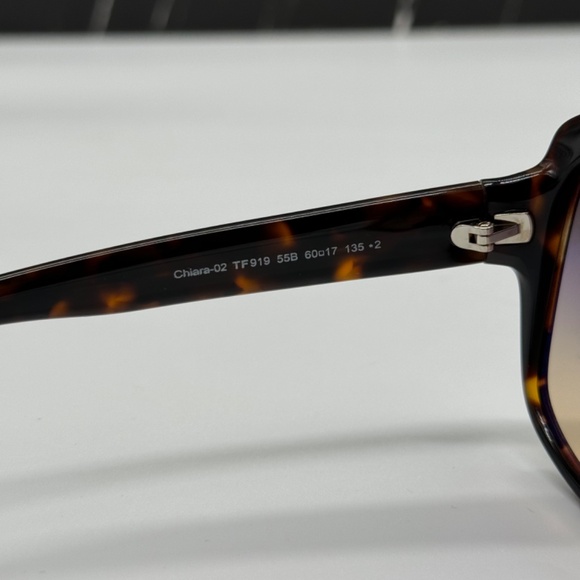 NEW TOM FORD TF919 55B WOMEN ROUND SUNGLASSES TOM FORD CHIARA-02 FT0919/S 55B - Picture 9 of 11